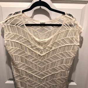 Sheer cream top